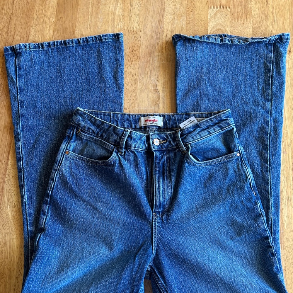 Wrangler Blue Flare & Wide Leg Jeans